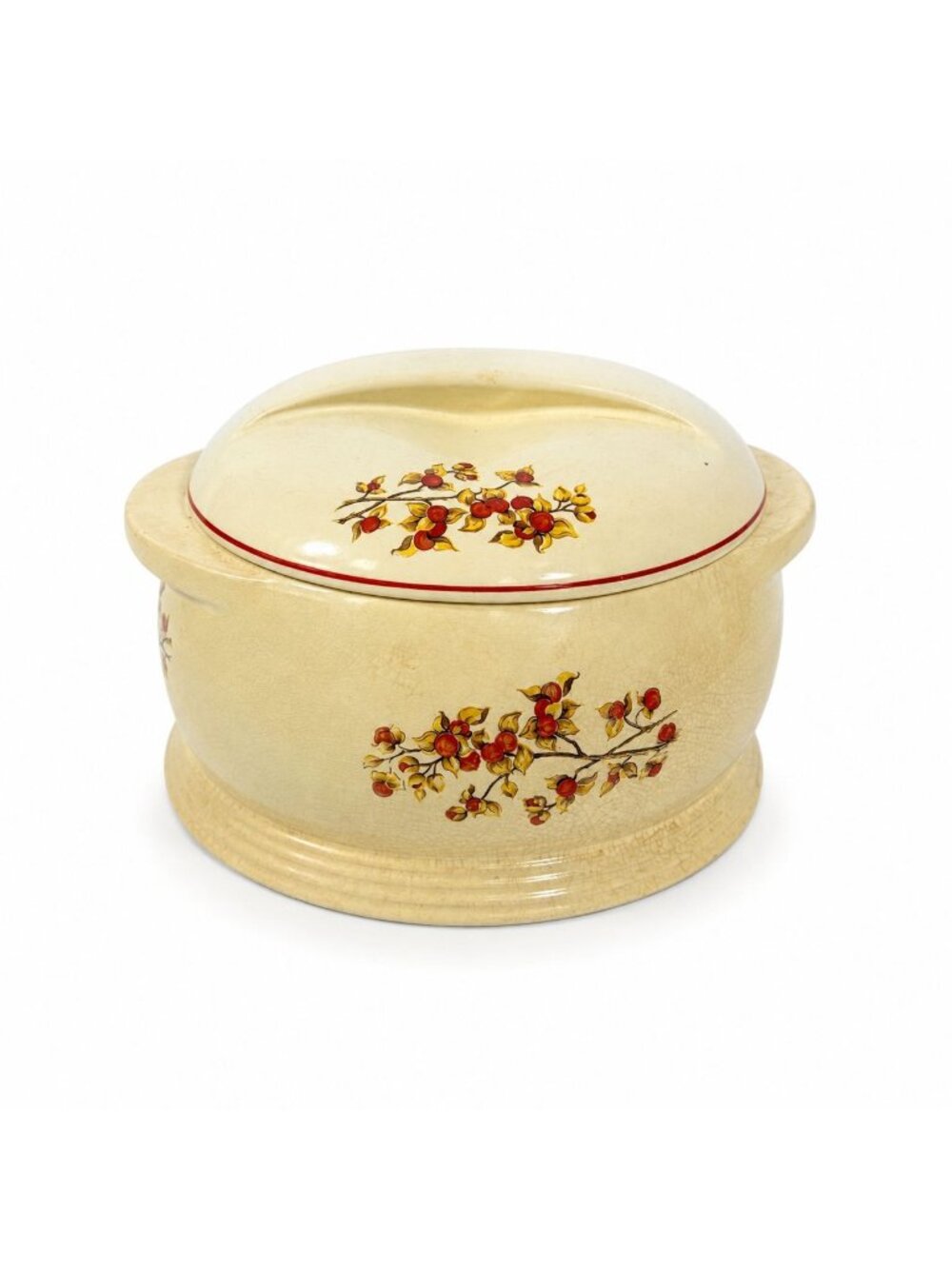 Ironstone Lidded Casserole 2.25 qt Vintage Universal Cambridge Pottery BitterSwe